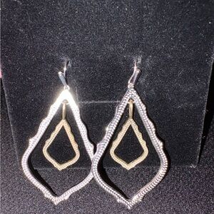 Kendra Scott Gold and Silver Drop Earrings